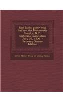 Red Bank; Paper Read Before the Monmouth County, N.J., Historical Association July 26, 1900