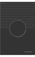 Focal Notes Central Circle Motif Notebook, Black (6x9)