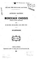 Auteurs Haïtiens, Morceaux Choisis