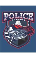 Police Pursuit Notebook For Kids, 90 Page Blank Lined Journal