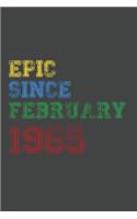 Gift Idea Epic Since February 1965 Notebook Vintage Birthday Gift Idea