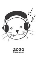 Cat listens to music Calendar 2020