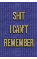 Shit I Can't Remember