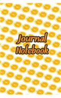 Journal Notebook: Orange Daily Journaling - Lined Paper Wide Ruled Notes Spark Your Imagination and Positive Thinking - Half Oranges Print