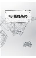 Netherlands: Dotted Travel Diary Notebook or Journey Dotted Grid Journal - Holiday Trip Pocketbook for Men and Women with Dots