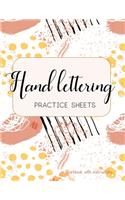 Hand Lettering Practice Sheets Workbook with instructions