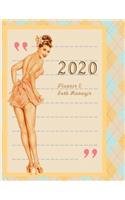 2020 Planner & Task Manager: Week To A Page Retro Style Diary Ideal Gift For Women With Additional Monthly Notes, Contacts, Password Logs & Habit Tracker Pages
