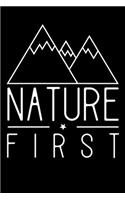 Nature First: Notizbuch DIN A5 - 120 Seiten kariert