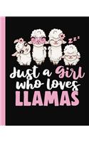 Just A Girl Who Loves Llamas Notebook
