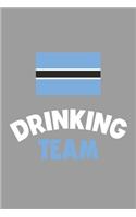 Drinking Team Notebook: Lined Journal, 120 Pages, 6 x 9, Botswana Flag Beer Olympics Gift Journal Matte Finish