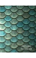Dot Grid Notebook: Large Size Dot Grid Notebook Back to School (Mermaid Scales)