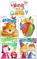 Miles Kelly My First Words and Number Collection 5 Books Set (My Book of Letters, My Book of Numbers, My Book of Animals, My Book of Words, My Book of Colours and Shapes)