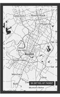 Weekly Planner: Book with Austin Texas Map Cover Design ( USA )
