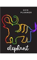 2019 Planner Elephant: Weekly & Monthly Calendar Schedule Organizer Inspirational Quotes, Notes & Check Listjanuary2019 Through to December 2019 Paperback