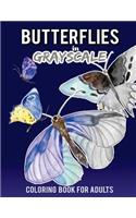 Butterflies in Grayscale Coloring Book for Adults