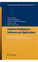 Ambient Intelligence - Software and Applications