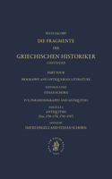 Die Fragmente Der Griechischen Historiker Continued. Part IV. Biography and Antiquarian Literature. E. Paradoxography and Antiquities. Fasc. 4. Antiquities [Nos. 1750-1751, 1753-1787]