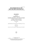 Reauthorization of the Iran and Libya Sanctions Act