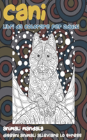 Libri da colorare per adulti - Disegni animali alleviare lo stress - Animali Mandala - Cani