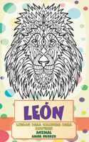 Libros para colorear para mujeres - Amor propio - Animal - León