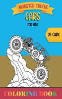 Coloring Book for kids: CARS - MONSTER TRUCKS (8.5 x 11)