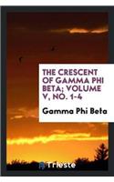 The Crescent of Gamma Phi Beta; Volume V, No. 1-4
