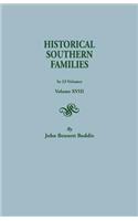 Historical Southern Families. in 23 Volumes. Volume XVIII