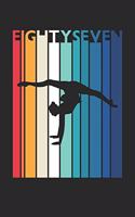 Gymnastics Notebook for 87 Year Old Women and Men - Vintage Gymnastics Journal - 87th Birthday Gift for Gymnast Diary