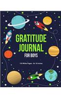 Gratitude Journal For Boys 110 White Pages 8x10 inches