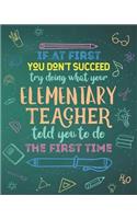If At First You Don't Succeed Try Doing What Your Elementary Teacher Told You To Do The First Time