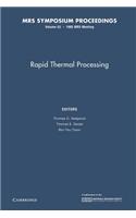 Rapid Thermal Processing: Volume 52