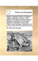 Rapin's Impartial History of England