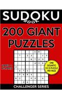 Sudoku Book 200 GIANT Puzzles, 100 Hard and 100 Extra Hard