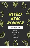 Weekly Meal Planner Healthy Eating Habits Tutti Fruity Pattern