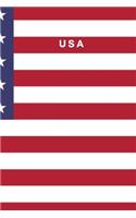 United States of America: Country Flag A5 Notebook to write in with 120 pages