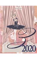 2020 Weekly Planner - Ballerina Princess Monogram Initial Letter "Z"