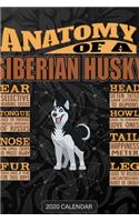 Anatomy Of A Siberian Husky: Siberian Husky 2020 Calendar - Customized Gift For Siberian Husky Dog Owner