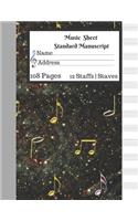 Music Sheet Standard Manuscript -108 Pages 12 Staffs - Staves