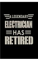 A Legendary Electrician Has Retired: Food Journal - Track Your Meals - Eat Clean And Fit - Breakfast Lunch Diner Snacks - Time Items Serving Cals Sugar Protein Fiber Carbs Fat - 110 Pag