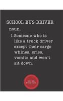 School Bus Driver 2020 - 2021 Monthly Planner