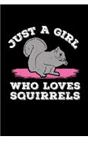 Squirrel Whisperer Notebook: Just A Girl Who Loves Squirrels Notebook Dot Grid 6x9 Notebook, Dotted Diary and Bullet Journal with 120 Pages gifts for Women
