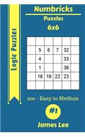 Numbricks Puzzles - 200 Easy to Medium 6x6 vol. 1