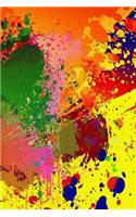Diabetic Log Book: Portable Blood Glucose Chart, Daily Diary - Small Notebook - Paint Gun Splatter