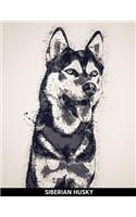 Siberian Husky: Notebook with Alternate Lined and Blank Pages for Writing & Drawing