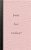 Just for Today!: Pink Recovery Journal with Journaling Pages, Dot Grid and Squared Paper Pages to Record Recovery, Self Help and Positivity