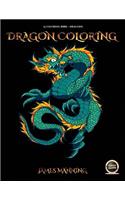 A coloring (colouring) book for adults with 40 pictures of dragons to color