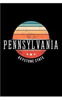 Pennsylvania Keystone State: Pennsylvania State USA Souvenir Blank Notebook Journal