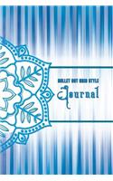 Bullet Dot Grid Style Journal: Beautiful Light Blue Mandala Bullet Dot Grid Style Journal in 6x9 Softcover Paperback Notebook Vol. 01