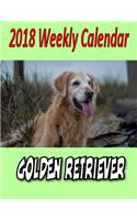 2018 Weekly Calendar Golden Retriever