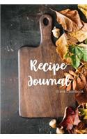 Blank Cookbook Recipe Journal